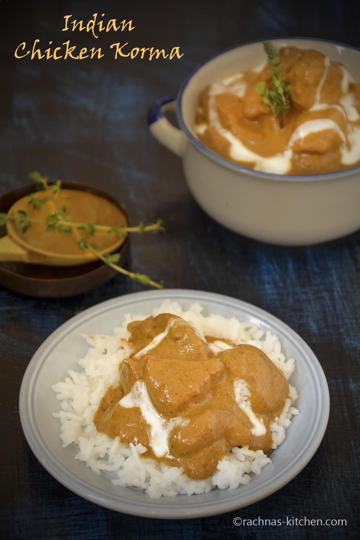 Chicken Kurma Recipe, Authentic Indian Chicken korma Rachna's Kitchen