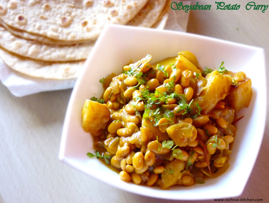 Soyabean potato curry