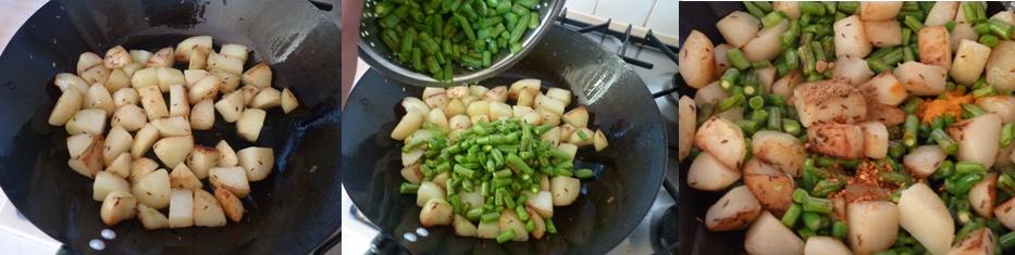 make french bean aloo curry