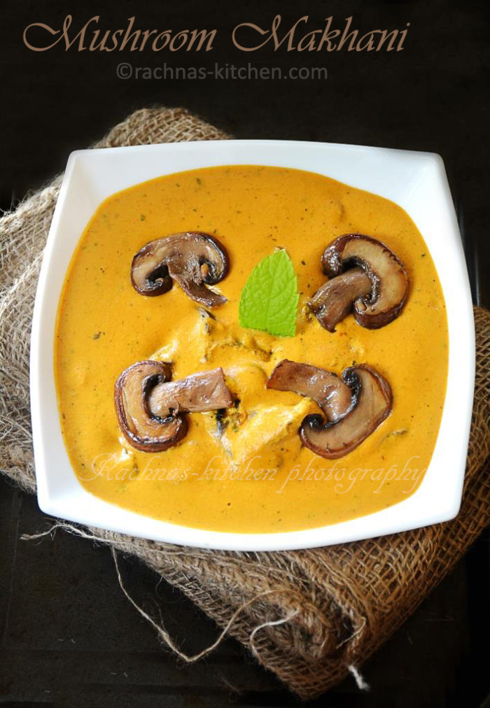 Mushroom makhani recipe, Mushroom butter masala