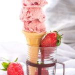 Home made strawberry ice cream