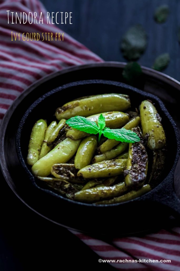 Tindora fry | Dondakaya fry | Kundru Ki Sabzi | Tindora recipe