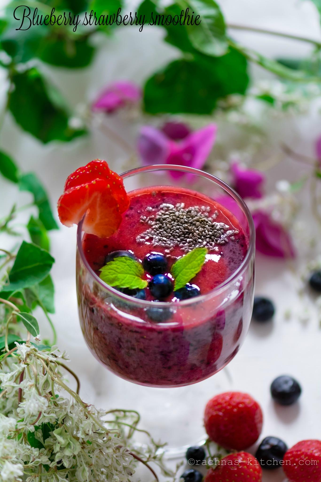 Strawberry blueberry smoothie recipe 