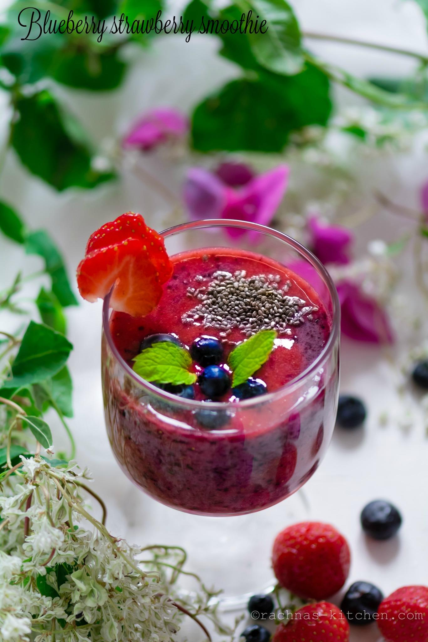 Strawberry blueberry smoothie recipe