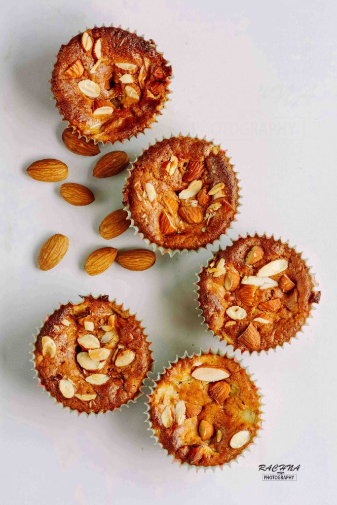 Eggless Rhubarb Muffins Recipe with Rhubarb syrup