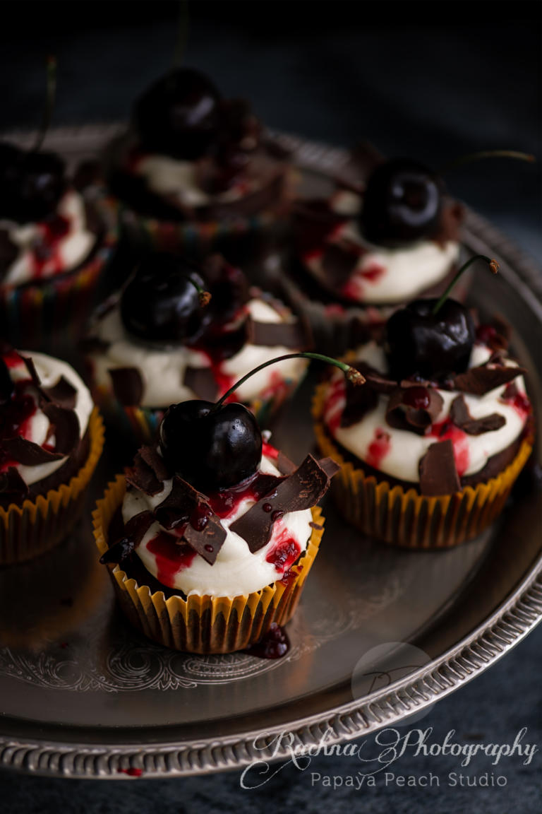 Eggless Black Forest Cupcakes With Berry Gardens British Cherries